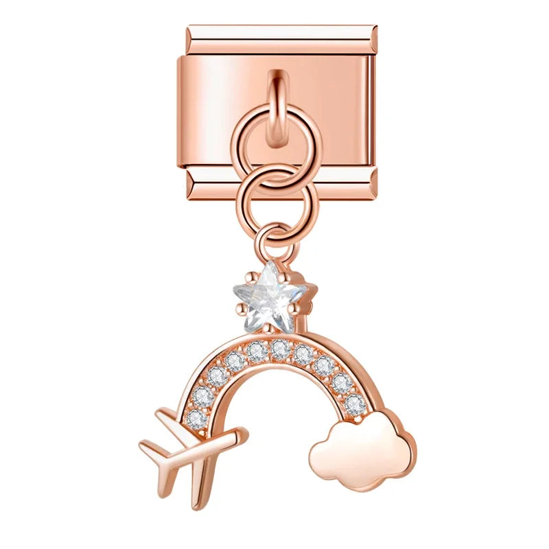 Rose Gold Airplane & Cloud