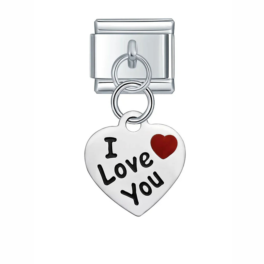Heart-Shaped I Love You Dangle