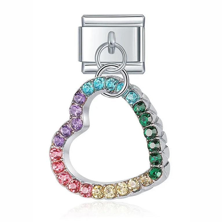 Rainbow Heart Dangle