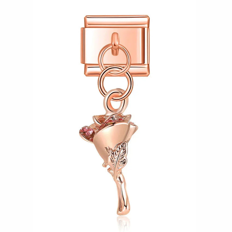 Rose Gold Bouquet Dangle
