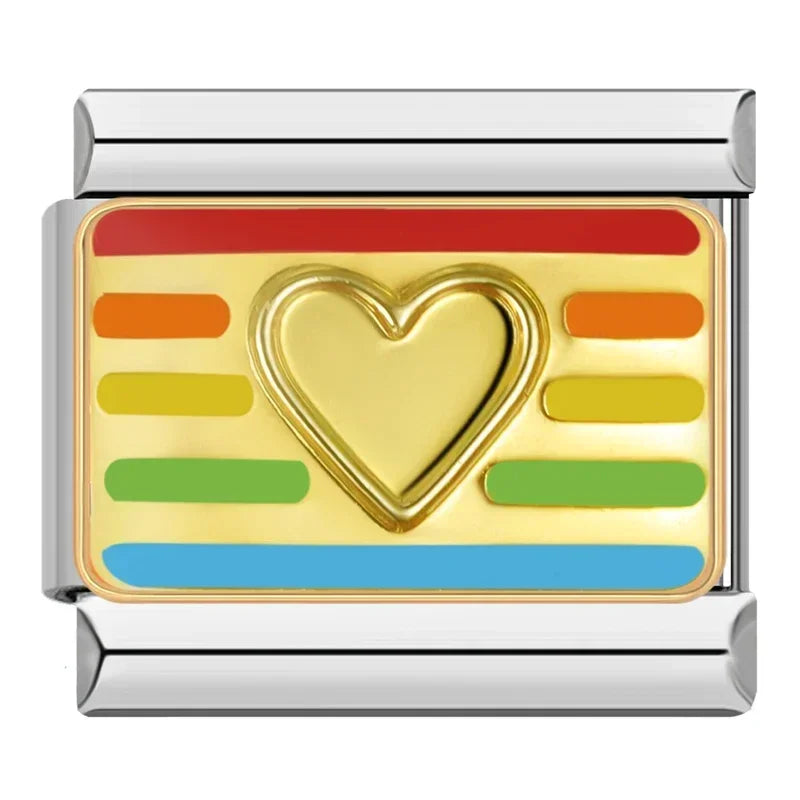 Gold Heart Rainbow