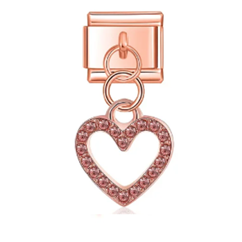 Rose Heart Dangle